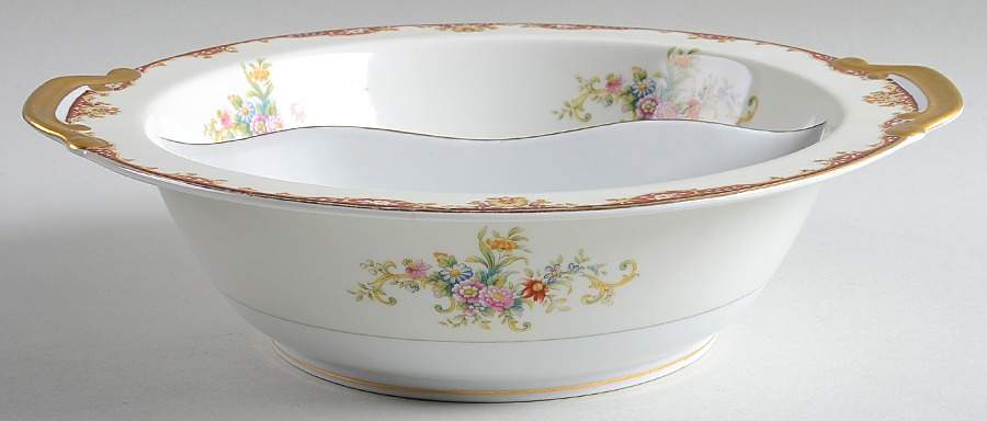 Hanover 10" Round Divided Vegetable Bowl by Meito-1