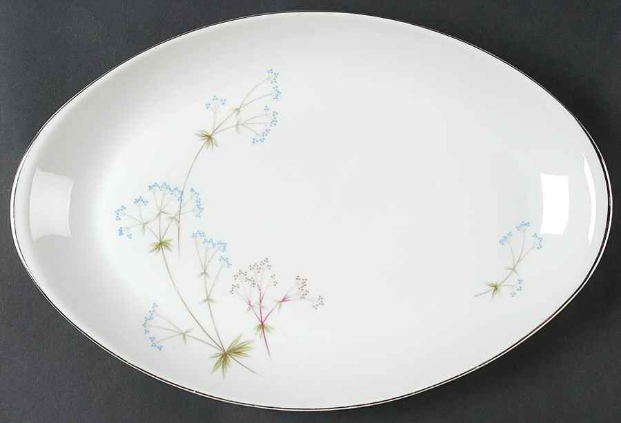 Heather 14" Oval Serving Platter by Meito-1