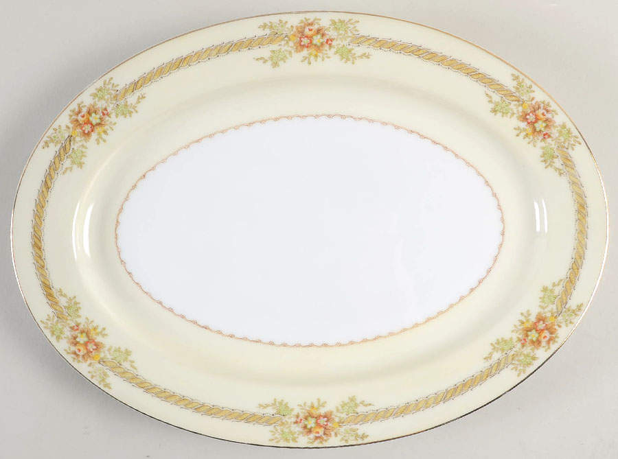 Irving 14" Oval Serving Platter by Meito-1