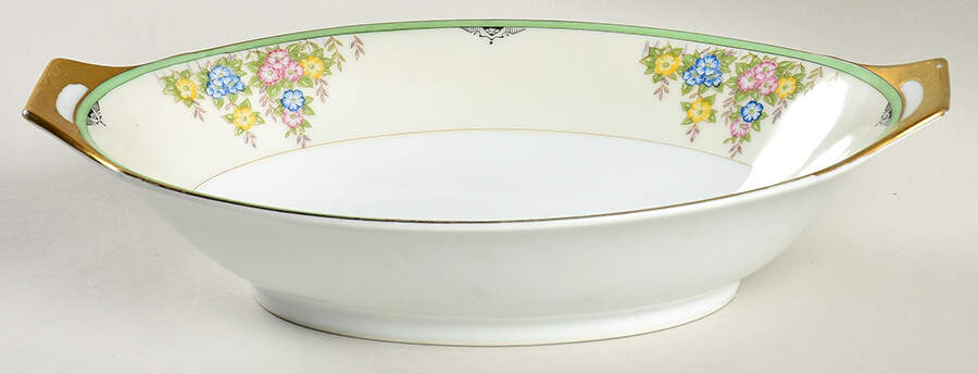 Isabella 11" Oval Vegetable Bowl by Meito-1