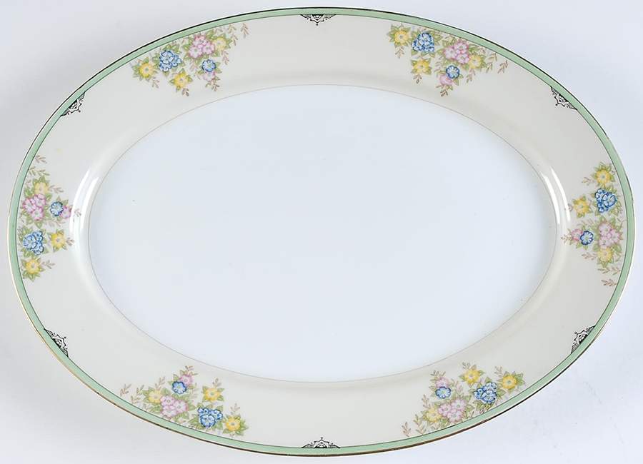 Isabella 11" Oval Serving Platter by Meito-1