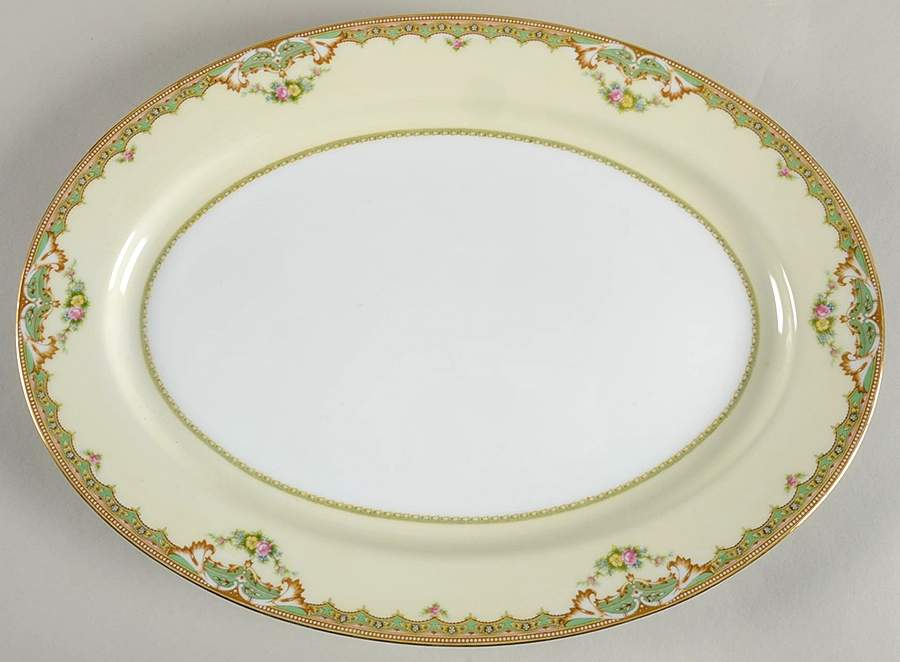 Jean 16" Oval Serving Platter by Meito-1