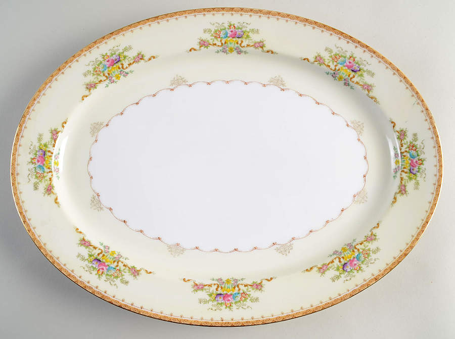 Jewel 16" Oval Serving Platter by Meito-1