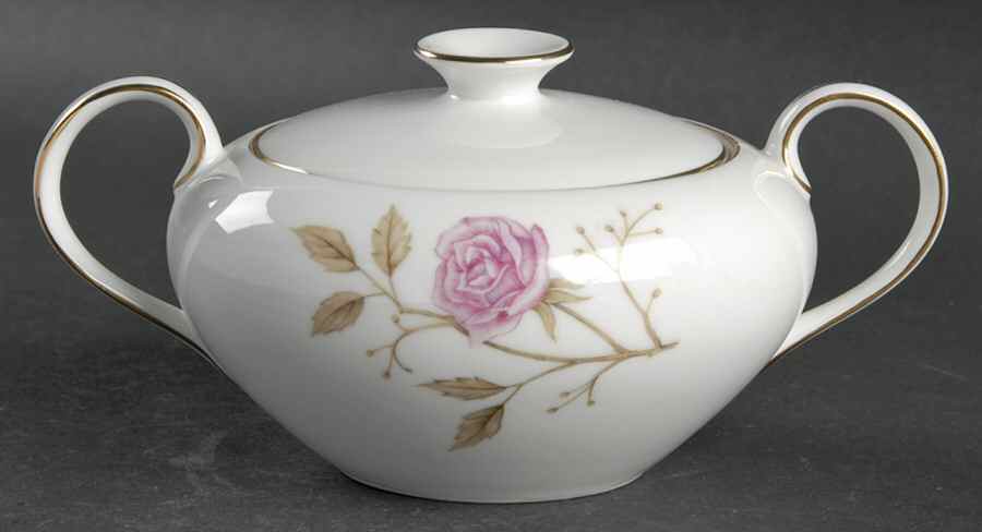 June Rose Sugar Bowl & Lid by Meito-1