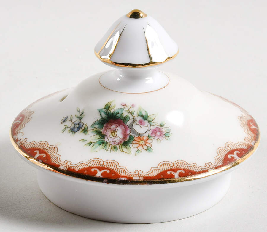 Keepsake (Floral, Burgundy Background) Lid for Coffee Pot by Meito-1