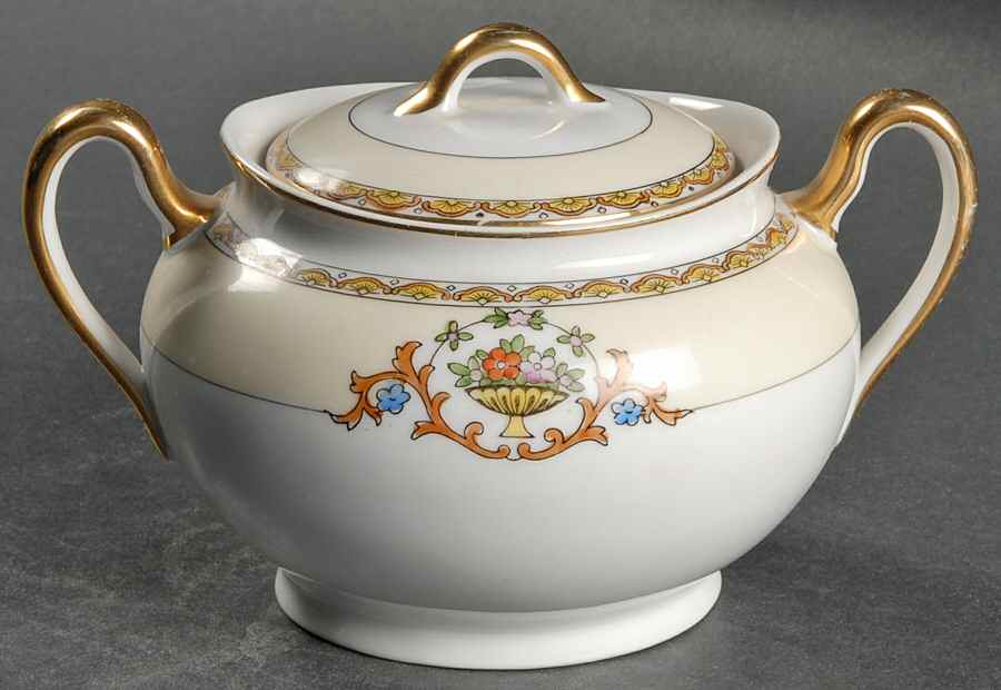 Kobe Sugar Bowl & Lid by Meito-1