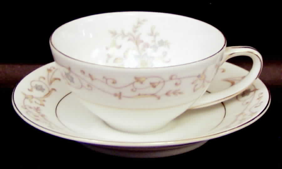 Lace Flat Cup & Saucer Set by Meito-1