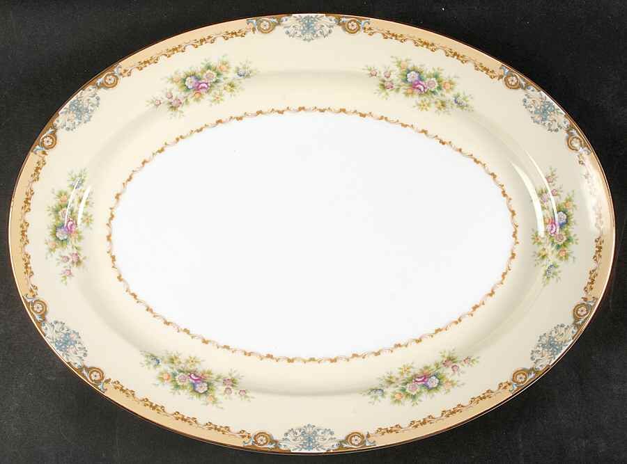 Langdon 16" Oval Serving Platter by Meito-1