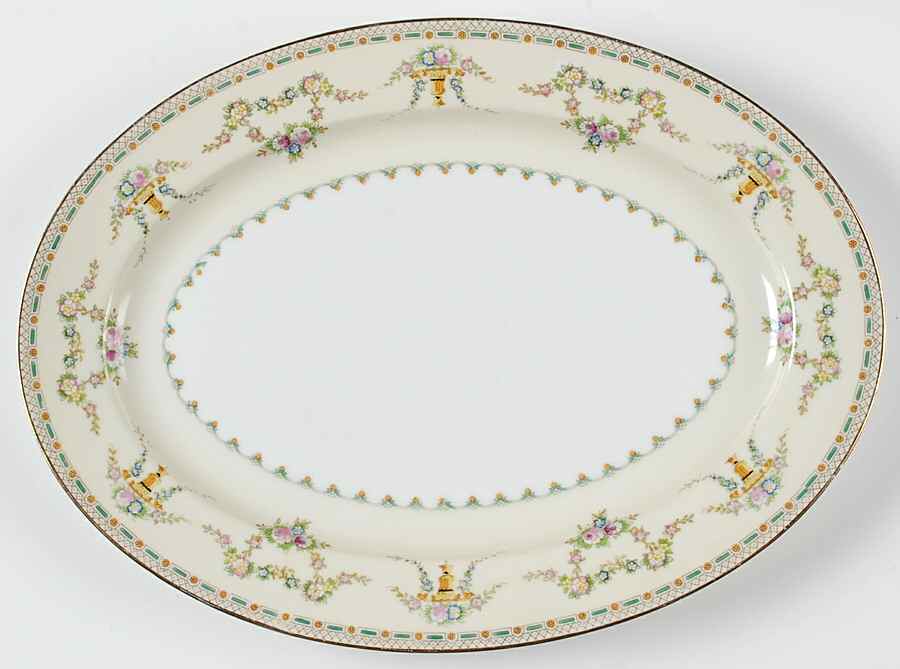 Laurel 14" Oval Serving Platter by Meito-1