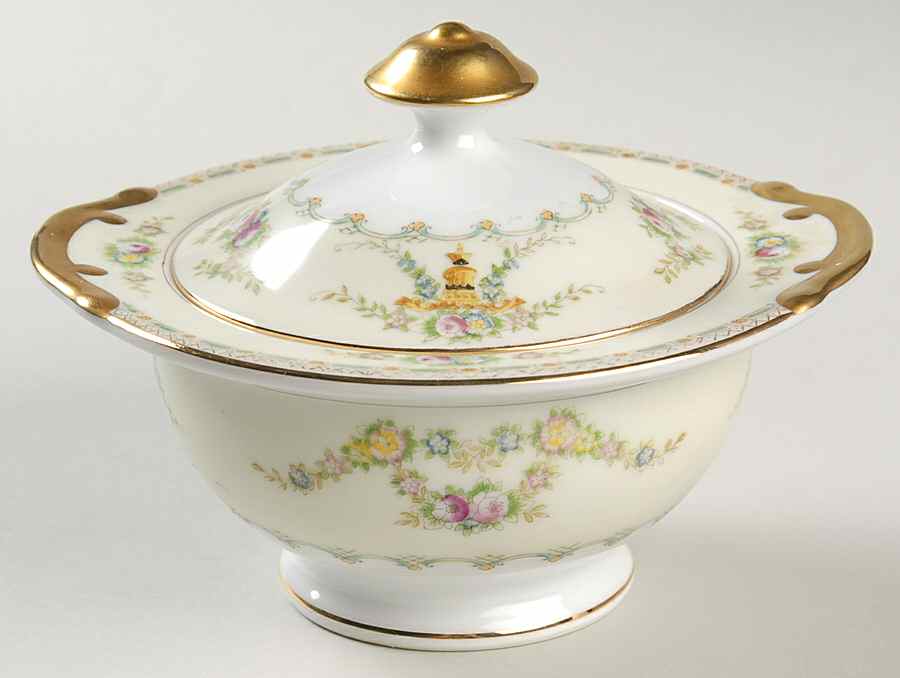 Laurel Sugar Bowl & Lid by Meito-1