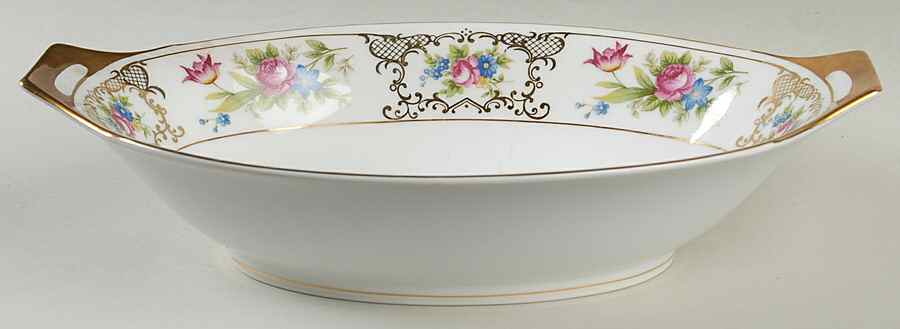 Lee Dresden 11" Oval Vegetable Bowl by Meito-1