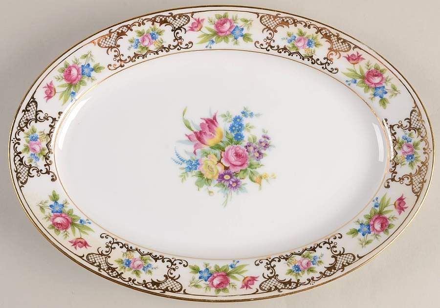 Lee Dresden 12" Oval Serving Platter by Meito-1