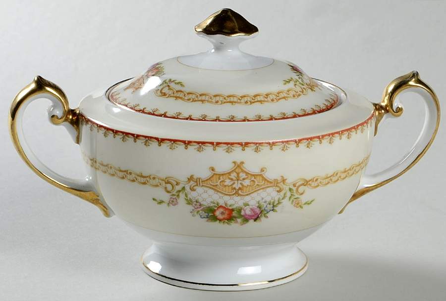 Leonore Sugar Bowl & Lid by Meito-1
