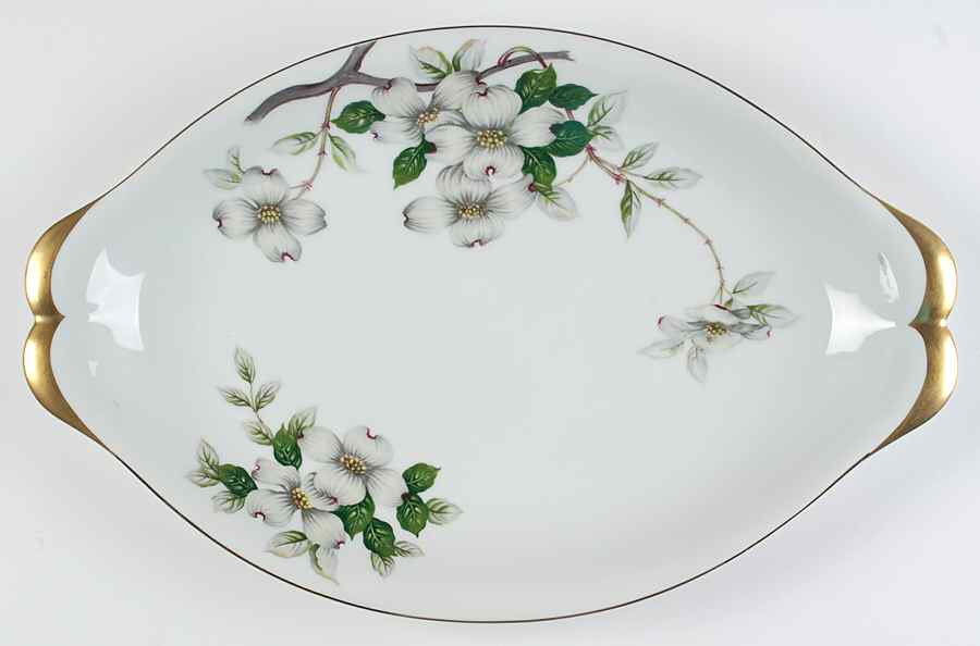 Livonia (White Background) 17" Oval Serving Platter by Meito-1