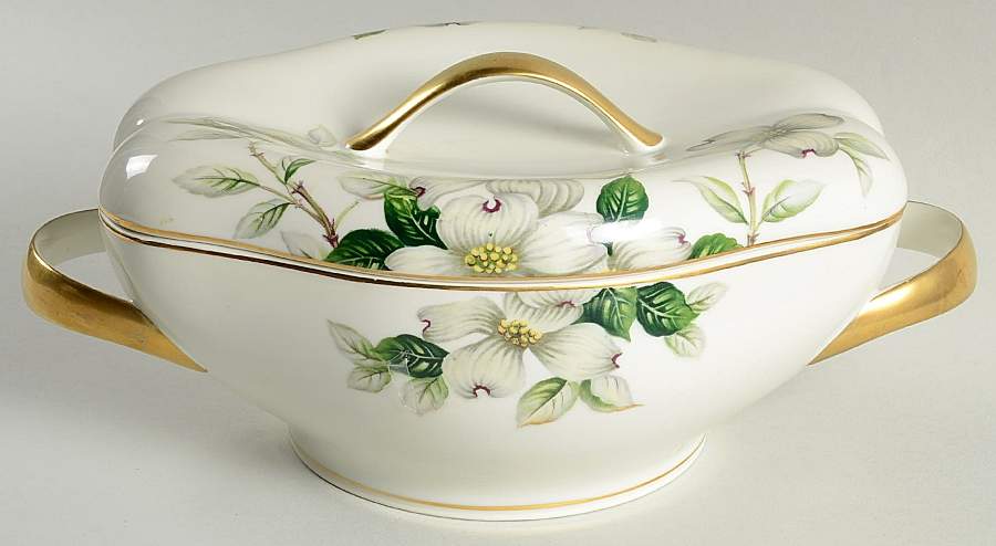 Livonia (White Background) Oval Covered Vegetable by Meito-1