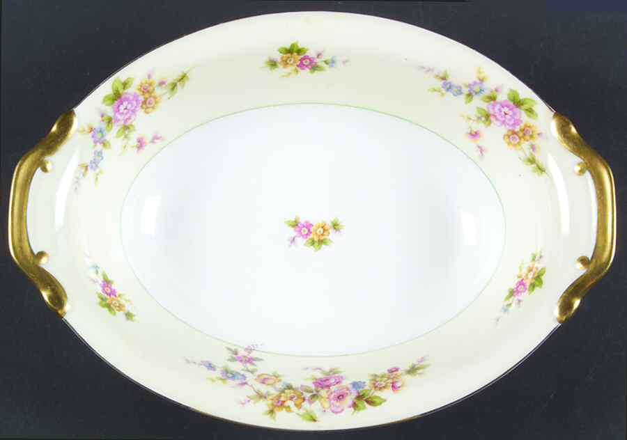 Lucille 11" Oval Vegetable Bowl by Meito-1