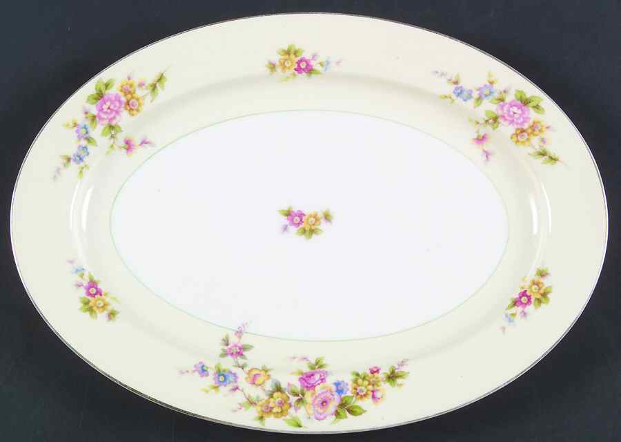 Lucille 12" Oval Serving Platter by Meito-1