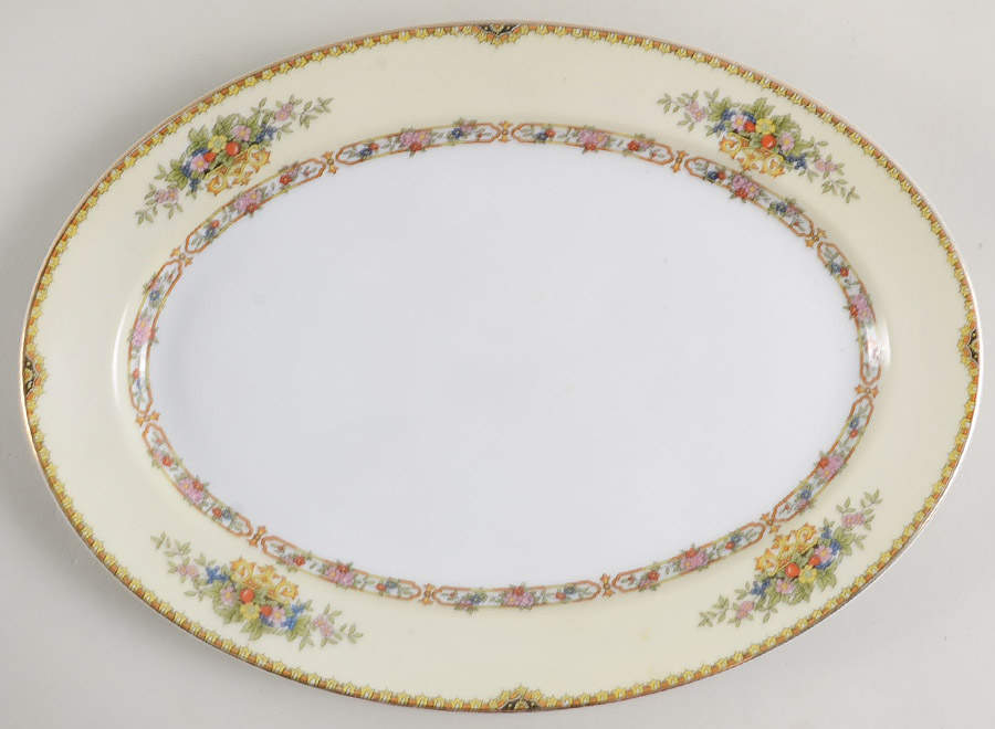 The Malta 11" Oval Serving Platter by Meito-1