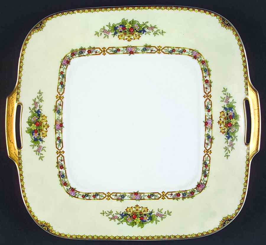The Malta Square Handled Cake Plate by Meito-1