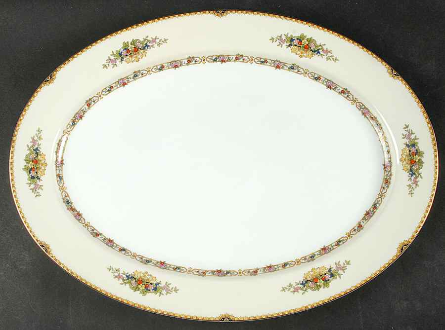 The Malta 16" Oval Serving Platter by Meito-1