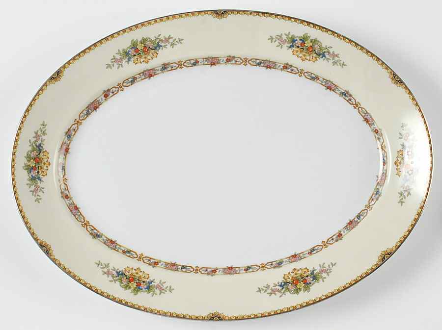 The Malta 14" Oval Serving Platter by Meito-1