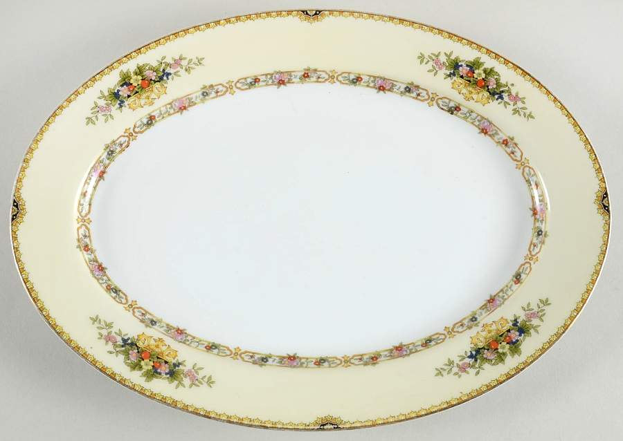 The Malta 12" Oval Serving Platter by Meito-1