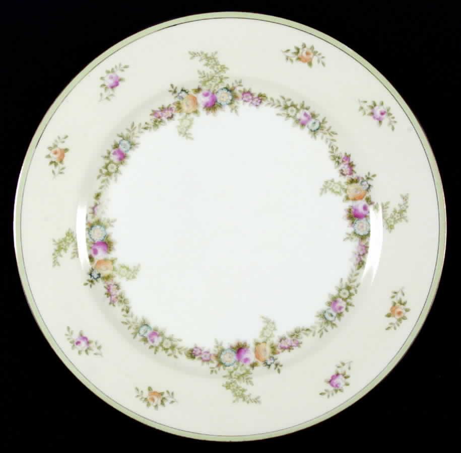 Malta (Green on Cream) Dinner Plate by Meito-1