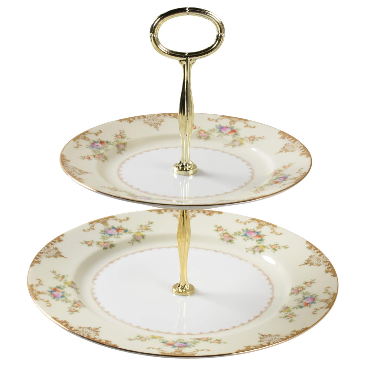 Marie 6 5/8"-10"  2 Tiered Serving Tray (Dp, Sp) HC by Meito-1