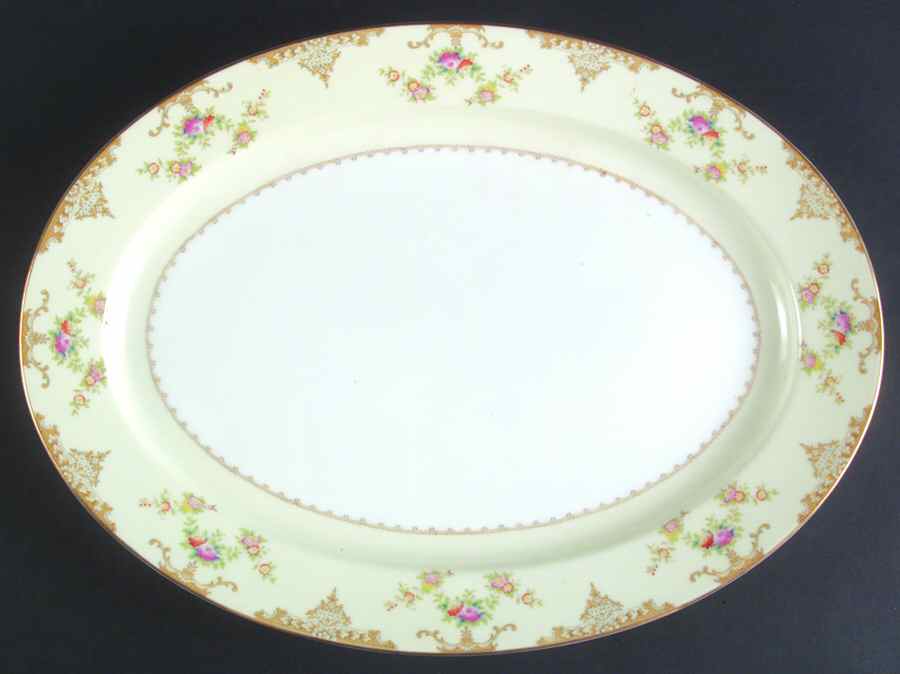 Marie 16" Oval Serving Platter by Meito-1