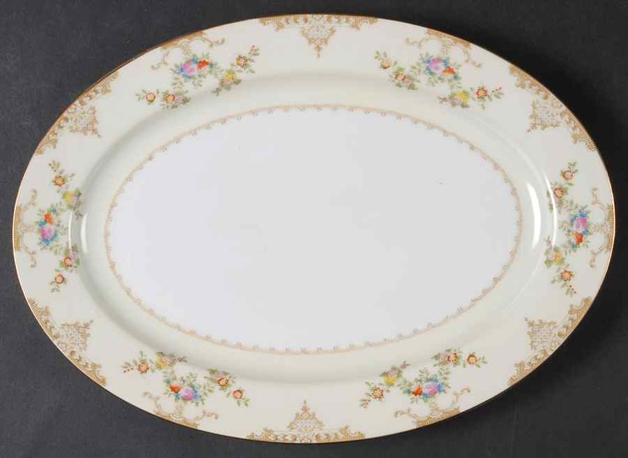 Marie 12" Oval Serving Platter by Meito-1