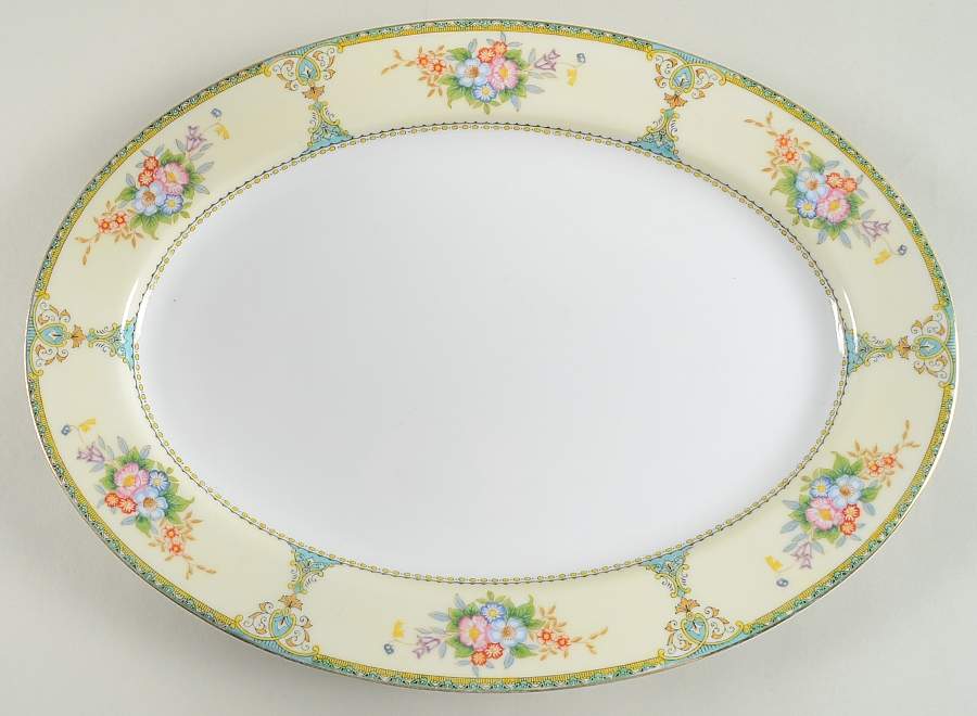 Marcia 14" Oval Serving Platter by Meito-1