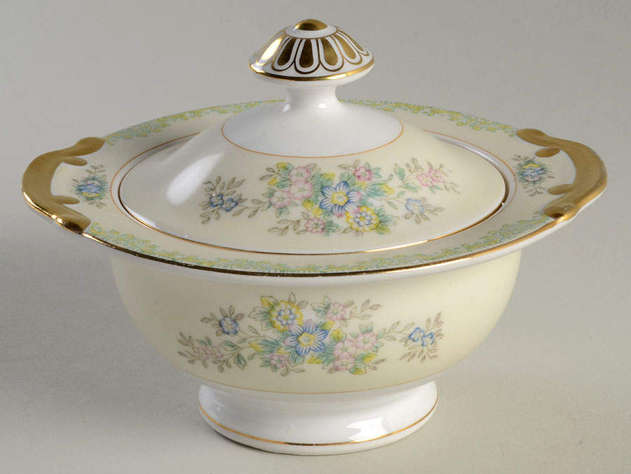 Marie  Sugar Bowl & Lid by Meito-1