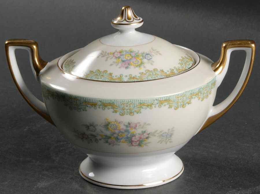 Marie  Sugar Bowl & Lid by Meito-1