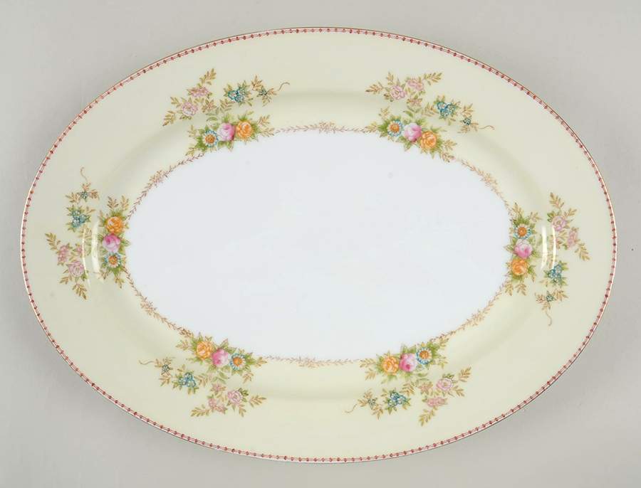 Marjorie 14" Oval Serving Platter by Meito-1