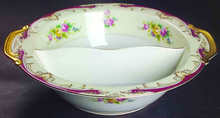 MEI114 10" Round Divided Vegetable Bowl by Meito-1