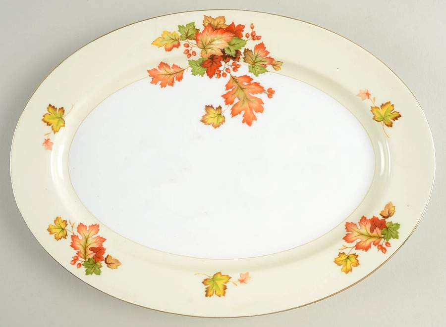 MEI117 (F & B JAPAN) 12" Oval Serving Platter by Meito-1