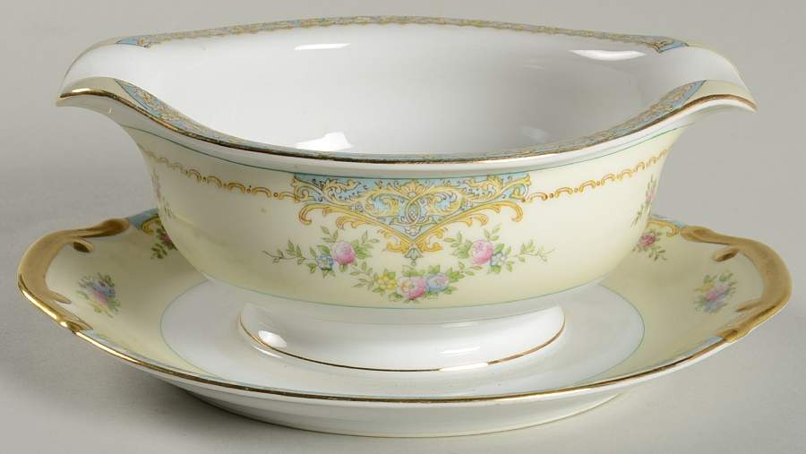 MEI127  Gravy Boat with Attached Underplate by Meito-1