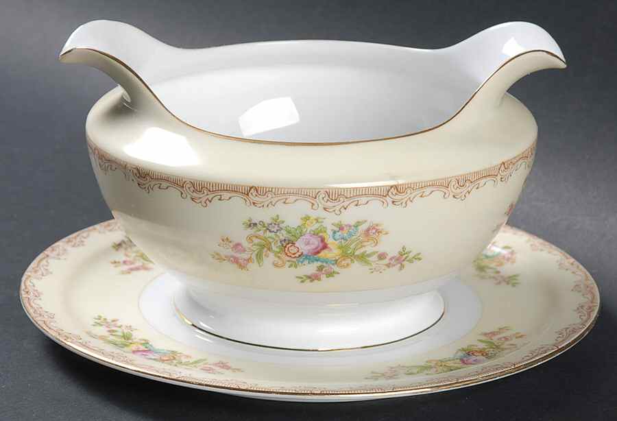 MEI133 Gravy Boat with Attached Underplate by Meito-1