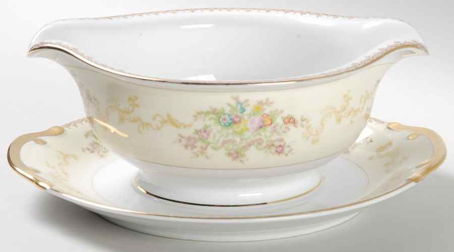 MEI140 Gravy Boat with Attached Underplate by Meito-1