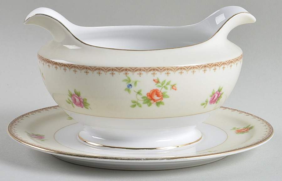 MEI145 Gravy Boat with Attached Underplate by Meito-1