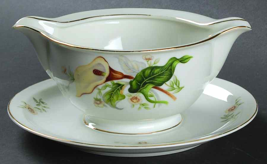MEI159 Gravy Boat with Attached Underplate by Meito-1
