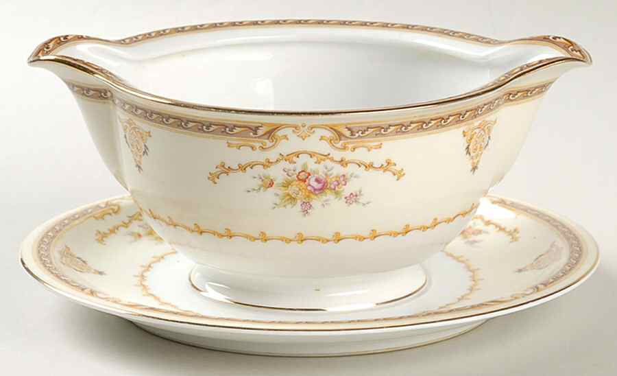 MEI16 Gravy Boat with Attached Underplate by Meito-1