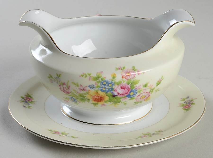 MEI160 Gravy Boat with Attached Underplate by Meito-1