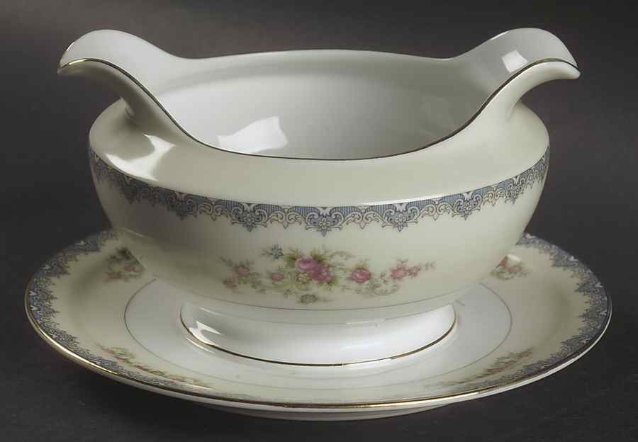 MEI213 Gravy Boat with Attached Underplate by Meito-1