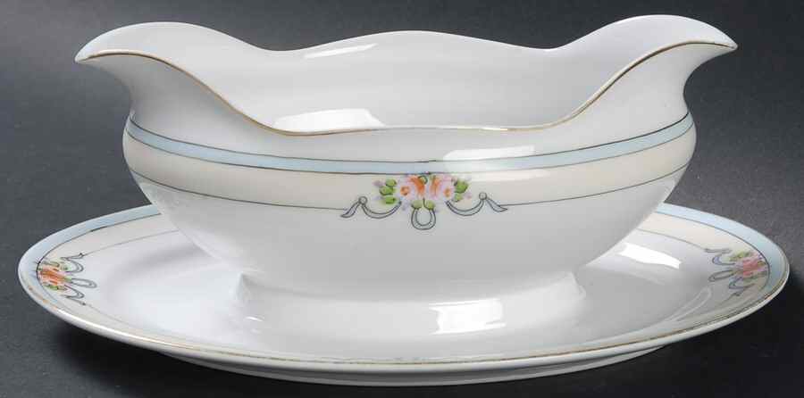 MEI222 Gravy Boat with Attached Underplate by Meito-1