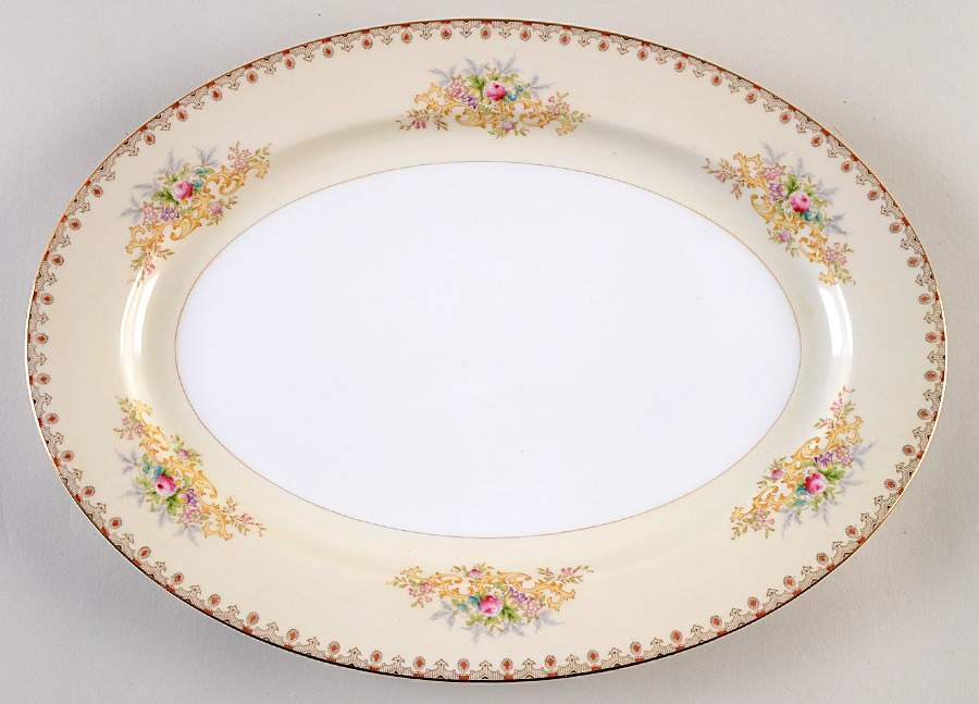 V1979 14" Oval Serving Platter by Meito-1