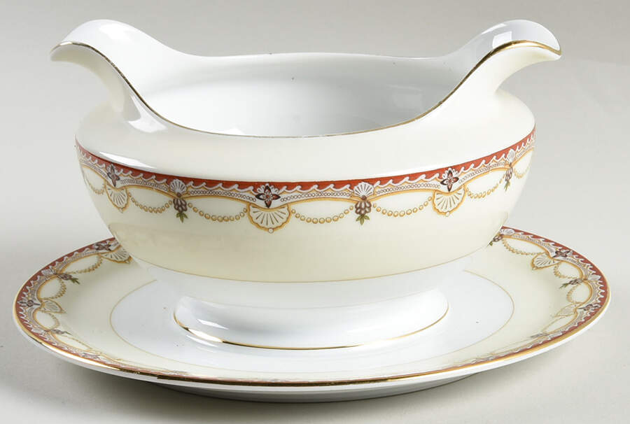 MEI276 Gravy Boat with Attached Underplate by Meito-1