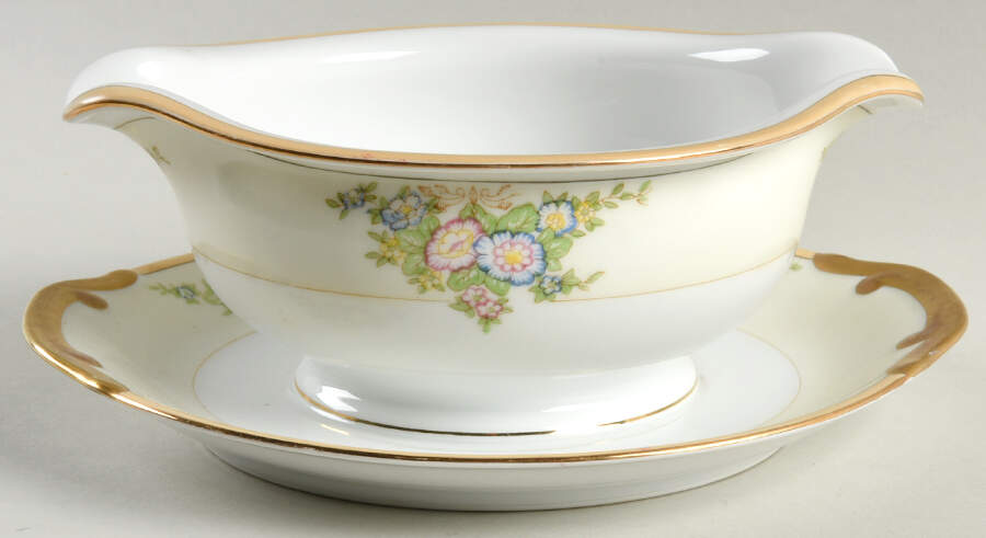 MEI357 Gravy Boat with Attached Underplate by Meito-1