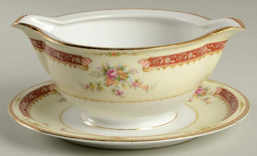 MEI392 Gravy Boat with Attached Underplate by Meito-1