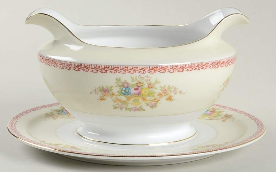 MEI416 Gravy Boat with Attached Underplate by Meito-1